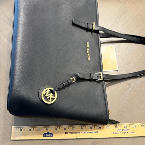 Michael Kors Black Tote with Gold Accents - Picture 11 of 11